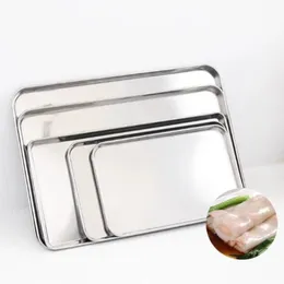 ケーキベーキングペストリー収納トレイステンレス鋼蒸しソーセージ皿長方形のフルーツプレートレストランホテルパンパン