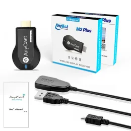 Stick M9 Plus Anycast 2.4GHz 1080p Kablosuz HD Taşınabilir Medya Oyuncu Saleti WiFi Projektör Akıllı Telefon Tabletleri için Dongle Dongle Dongle