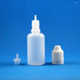 Garrafas de armazenamento de alta qualidade 30 ml PE Plástico Squeezable Gotas de gotas de manipulação Evidência à prova de criança Dicas separáveis LOTE 100 SETS SEM VAZEIRO