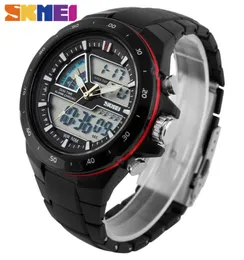 Skmei Sport Watch Mężczyzn Modny budzik 30 m wodoodporny Chrono Dual Display zegarki Relogio Masculino 10167954009