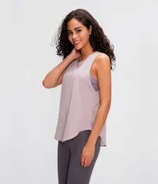 Kadın Yoga Egzersiz Kolsuz Tişört Aktif Giyim Tank Tops Fitness Giyim Spor Singlet'leri Gevşek Bluz
