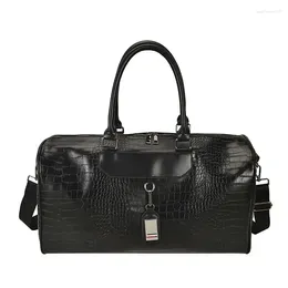 Duffel Bags 2024 Leather Travel Luxury Men Large Capacity Portable Alligator Male Shoulder Bag Men's Handbags Vintage Duffle
