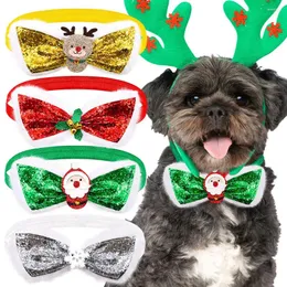 Dog Apparel 10PCS Handmake Bow Ties Christmas Bowties For Small Puppy Necktie Pet Accessories Tie Collar Dogs