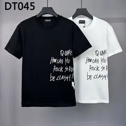 DSQ Phantom Turtle Men's Fit Fit Shirts Mens Designer T Roomts Black White Cool футболка Men Men Summer Italian Fashion Casual Tops Tops Plus Plus Size M-XXXL 6204