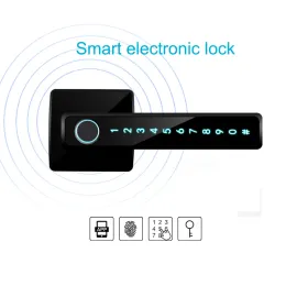 Zablokuj nowy Tuya Zigbee Ttlock Alexa Google Home Bluetooth Digital Smart Dorping Drzwi odcisków palców Elektroniczne zabezpieczenia biometryczne Zamknięcie uchwytu