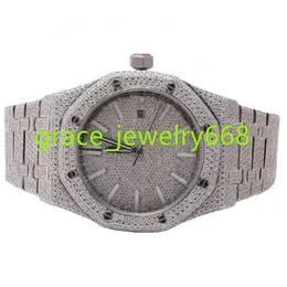 GRA Certified Trending Stainless Aço Moissanite Diamond Watch for Men que captura a atenção de todos com a clareza do VVS