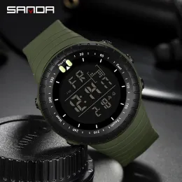 Zegarki SANDA Casual Outdoor Sport Electronic Watch Mężczyźni Wojenne zegarek Wojskowy Wodoodporny 50 m mężczyzn Watch Orologio da uomo