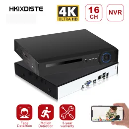 Recorder HKIXDIST 4K NVR H.265 HEVC 16CH NVR DLA 8MP/5MP/4MP/3MP/2MP IP Kamera Metalowa siciowy Rejestrator Wideo P2P DLA -System CCTV