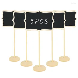 Decoração de festa 5pcs casamento rústico mini pequeno giz de madeira de madeira Blackboard chuveiro