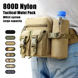 Accessori Tactical Men Pacco in vita 800D Nylon Exiking Acqua Telefono Telefono di Sports Sports Army Hunting Craphing Camp Belt Belt Borse