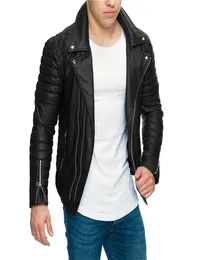 Mens Designer Pu Leather Jacket Motordiker Slugherdown jolar zippers Slim Fit Coats Jackets5829668