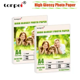 Papper A4 Högt glansigt foto Paper Printer Photographic Paper Singleside belagd för bläckstråleskrivare 120G 140G 160G 180G 200G 230G