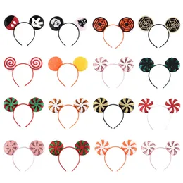 10pcs/Lot Wholesale Lollipop Sequin Mouse Mouse Ears Hairband Hairband Women Party Headwear Girls Kids Diy Hair Association 240329