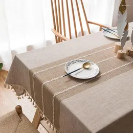 Tkanina stołowa stała kolor kratowy lniana prostota zwykła obrus pokrycia przyjęcia weselnego mata mata woda ochronna