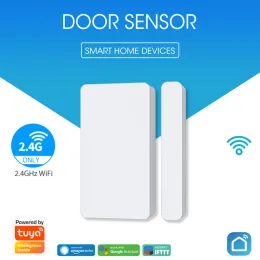 Detektor Tuya WiFi -Türsensor WiFi Smart Window Sensor App Control Gate Detektor Smart Home Security Alarm System Alexa Google Assistent