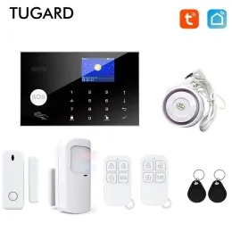 KITS TUGARD GSM WiFi Sistema di allarme di sicurezza Kit per allarme tuya Smart Security Home Alarming con allarme antifumo wireless