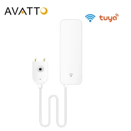 検出器Avatto Tuya WiFi水漏れセンサー、水漏れ検出器、SmartLifeアプリ通知アラート、水洪水漏れアラームホームセキュリティ