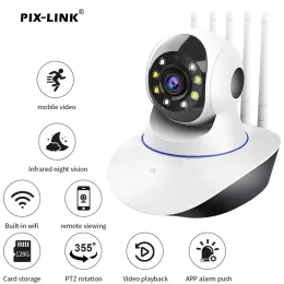 Камеры 5 Антенны Wi -Fi камера Полноцвета HD защита от дома на 360 ° Сильный сигнал. Свисание веб -камера Baby Monitor Pixlink GT5