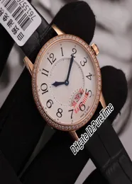 Nuova Q3402530 Data Rendezvous Small Swiss Quartz Ladies Womens Orologio da donna in oro rosa Diamuta Biancella Dia Tema Black in pelle nera Pure3152269