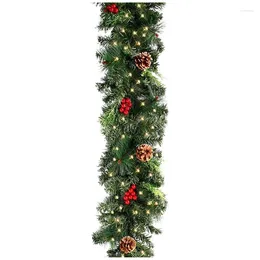 Dekorative Blumen y1uu künstliche Weihnachtsfefe leuchtende Dekor Weihnachtsbaumdekoration Accessoire für Kinder Mädchen Geburtstag Kulisse