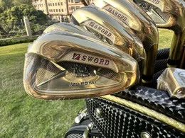 남성 골프 클럽 세트 8pcs Sword Izu-Royai Golf Iron Set 5.6.7.8.9.P.A. Head Cover 무료 흑연 샤프트 240326