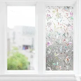 Adesivos de janela auto adesiva autônoma impermeável colorida privacidade arte filmes manchados de vidro de vidro de vidro à prova de decoração criativa Acessórios