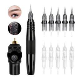 Maskin trådlös tatuering batterisätt uppsättning permanent makeup hine tatuering rotary penna satser för tatuerare tatuering hine