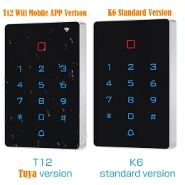 Läsare Säkerhetsskydd WiFi Tuya App Backlight Touch 125KHz RFID Card Access Control Card Reader KeyPad WG26 Output