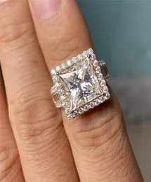 Meisidian 6 Carat Princess Cut Diamond 14k Solid Yellow Gold Engagement Ring For Women 2208162578163