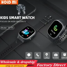 Uhren Kinder in Smart Watch SOS LBS Telefon Uhr Smartwatch für Kinder 2G SIM -Kartenfoto wasserdichtes IP67 -Kindergeschenk für iOS Android TD45