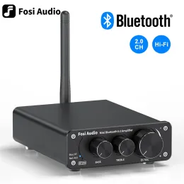 アンプFOSIオーディオBluetooth 2チャンネルサウンドパワーステレオアンプTPA3116D2スピーカー用ミニHIFIデジタルアンプ50W BT10Aトレブルベース