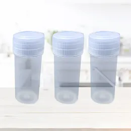 Garrafas de armazenamento 5 ml Tubos de recipientes PP transparentes com tampas de parafuso Organizadoras de contas vazias para agulhas de jóias
