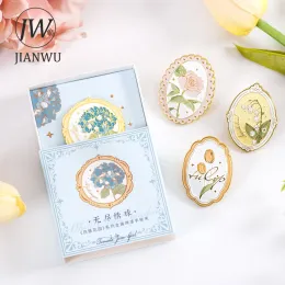 Clips Jianwu White Night Garden Series Simple Flower Decorazioni Flori Clip da forno creativo Creativo Creativo di collage fai -da -te