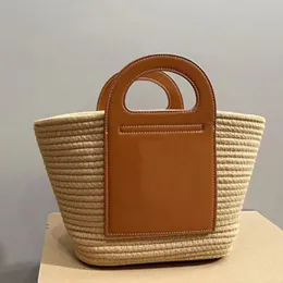 Designer Luxury Women's Beach Bags Totes Luxury Leisure Versatile Essential for Beach Vacation High-quality Women Woven Hand Bag