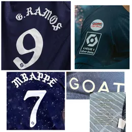 Home Textile Matchworn Player Issue 2024 Ligue 1 NO RACISME FOOTBALL LEclassique OMPSGG MBAPPEE Maillot LEE KANG IN Dembele Ramos Zaire Emery Jersey