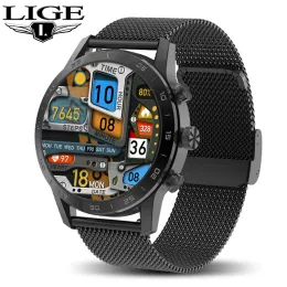 RELISÕES LIGE NOVO ECG Smart Watch Wireless Charging Relógios Bluetooth Call Player Music Player IP68 Senha à prova d'água Smartwatch Android iOS