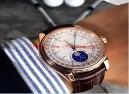 2 style Men watch 39mm white dial moonphase 50535 18k rose gold minty Automatic mechanical movement fashion mens watches4777685