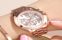 腕時計Relogio Feminino Gedi Luxury Rose Gold Women Watch Fashion Bracet Ladies Wristwatch Casual Quartz Girl GirtwristWat8024286