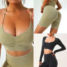 Lu justera aktivt kläder anpassa kvinna algin 6 kvinna kostym kvinnor bit set fitness gym klädtank topp bh shorts leggings träning sportkläder för lady gym coot lad lad citron kvinna