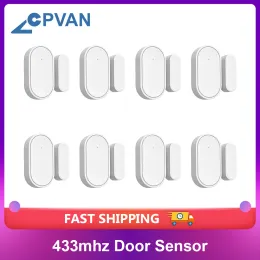 Detector CPVAN Door Sensor 433mhz Door Open/Closed Detectors Home Alarm Compatible With Home Security Alarm System