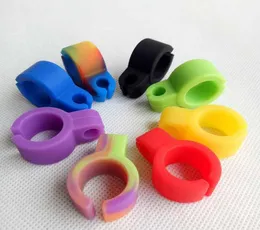 Silicone Cigaretter Holder Tobacco Ring Tools Tools Acessórios 8 cores para cachimbo de água Bongas de óleo Bongas de água Rigs8124882