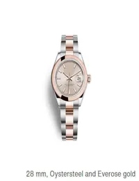 Mulher de luxo Assista AAA Marca DateJust Just 28mm Impermeável punho mecânico automático Rose Gold Relogio feminino4795488