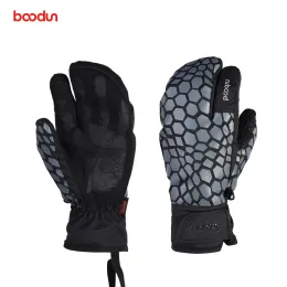 Handschuhe Boodun Männer Frauen Ski Handschuhe wasserdichte winddichte Winter Snowboard -Ski -Handschuhe Wärme warme Außenschneefäbchen für Jungen Mädchen