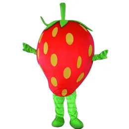 2024 Halloween Size Size Strawberry Fruit Mascot Masce Massume Mase Through Dress Dress Advertising Party Birth