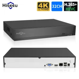 레코더 Hiseeu H.265 HEVC 32 CH CCTV NVR DLA 5MP/4MP/3MP/2MP 2.0 IP Kamera Metalowa Sieciowy Rejestrator Wideo P2P DLA 시스템 CCTV