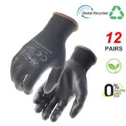 Luvas 24 peças/12 pares 100% de alta qualidade Garden Garden Mechanic Protective Luves Mulher ou Man Glove Security Work Glove