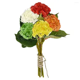 زهور الزهور محاكاة زهرة الطعام ديكور باقة الاصطناعية تشعر بترتيب زفاف الزفاف رأس واحد