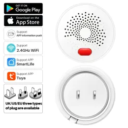 Detektorn Tuya WiFi Gas Alarm Sensor Befribar gasdetektor Arbetar med Smart Life App Information Push for Home Alarm System