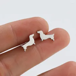 Gestüt Ohrringe 1Pair Dachshund Hund Schöne Haustier Ohrohr Ohrstecker für Frauen Original Modeschmuck Set süßes tägliches Geschenk