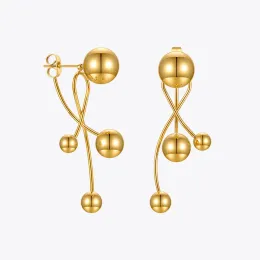 Earrings ENFASHION Removable Balls Plant Earrings For Women Gold Color Drop Earring Stainless Steel Fashion Jewelry Pendientes E211255